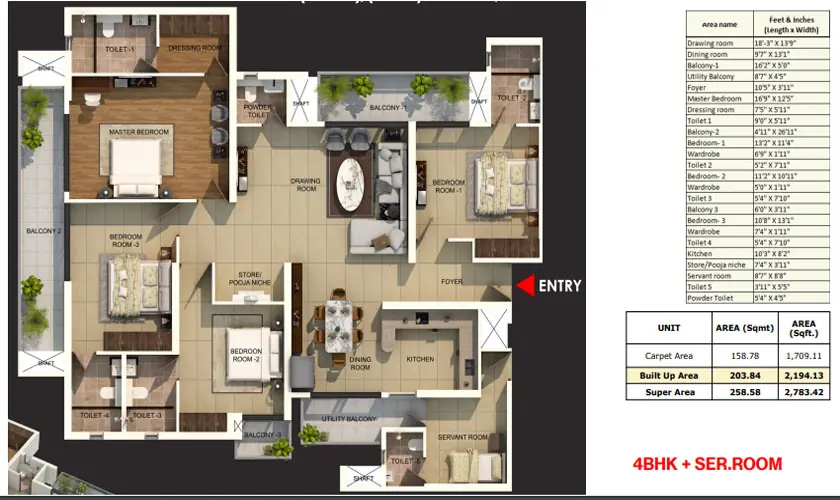 Gaur Aspire Leisure 3 BHK