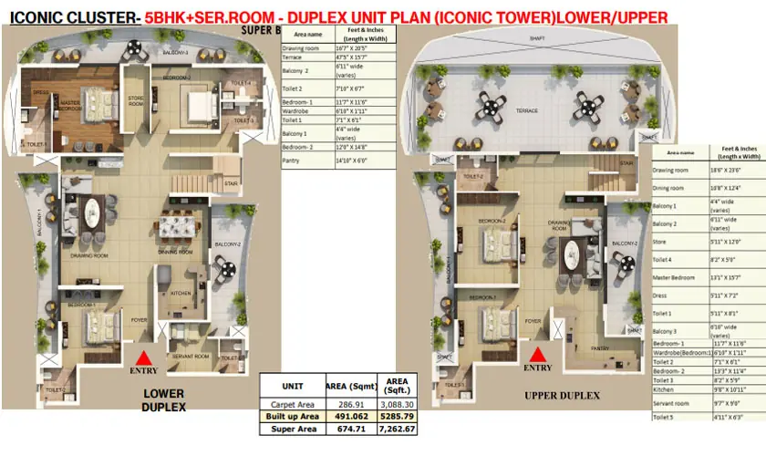 Gaur Aspire Leisure 5 BHK DUPLEX